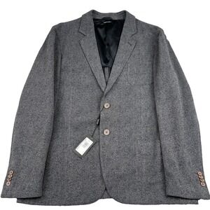 Giorgio Armani Upton Blazer Jacket Mens 48 Gray Notch Lapel MSRP $2k Viscose